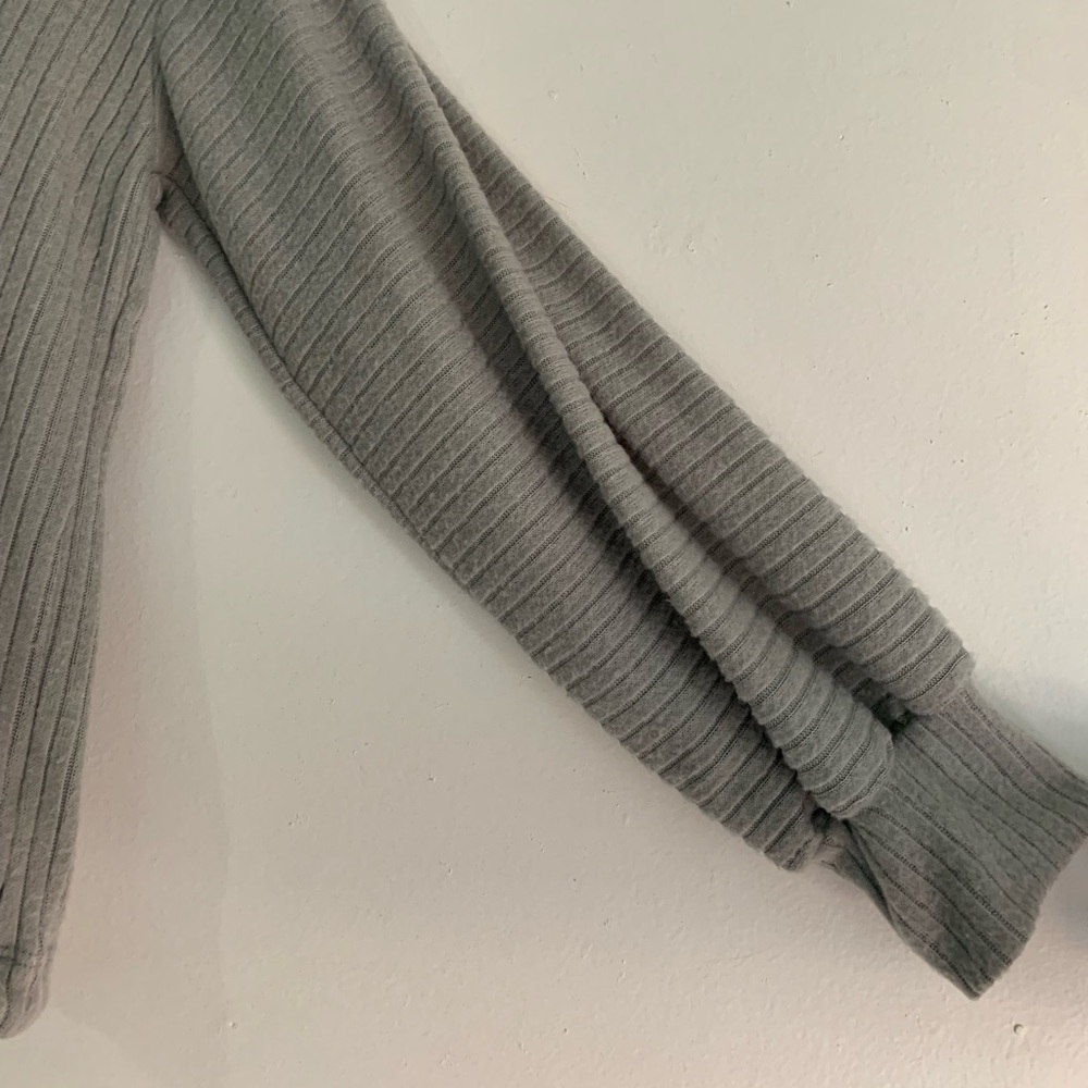 Lush Grey Rib Knit Crew Neck - Picture 3 of 6
